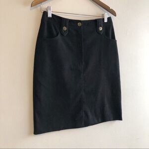 Bellissima Vintage High Waist Business Soft Mini Pencil Skirt Black